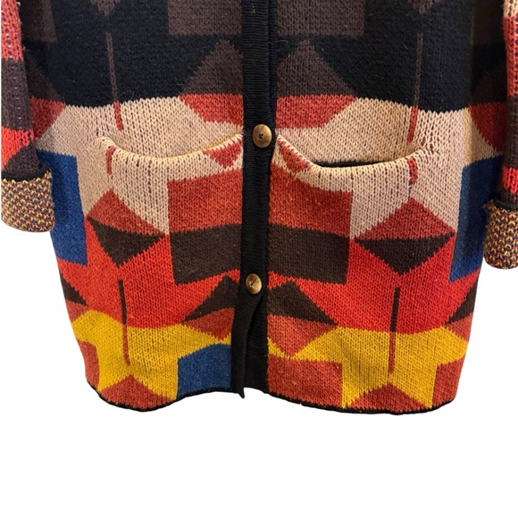 Anthropologie Sparrow Lonestar Navajo Lambswool Cardigan sz S - Picture 3 of 11